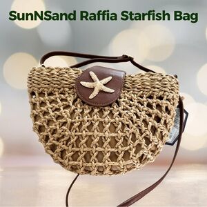 SUN N Sand Raffia Crossbody Starfish Bag